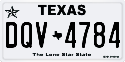 TX license plate DQV4784