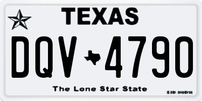 TX license plate DQV4790