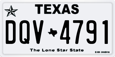 TX license plate DQV4791