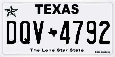 TX license plate DQV4792