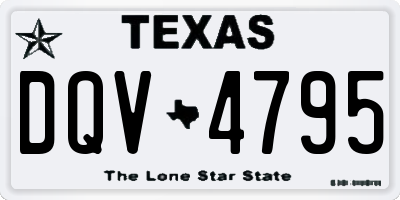 TX license plate DQV4795