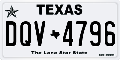 TX license plate DQV4796