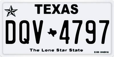 TX license plate DQV4797