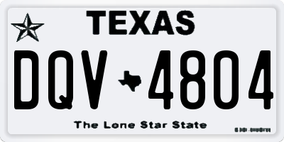 TX license plate DQV4804