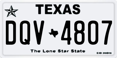 TX license plate DQV4807