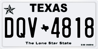 TX license plate DQV4818