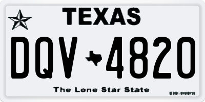 TX license plate DQV4820