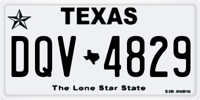 TX license plate DQV4829