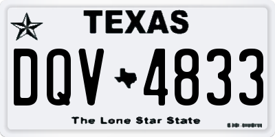 TX license plate DQV4833