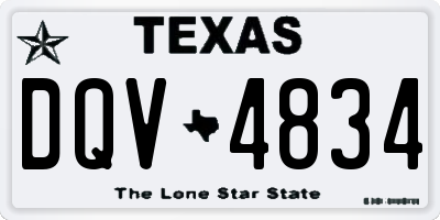 TX license plate DQV4834