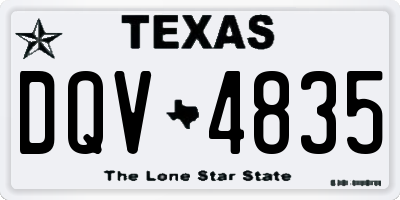 TX license plate DQV4835