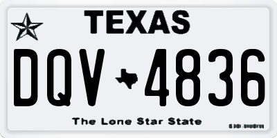 TX license plate DQV4836