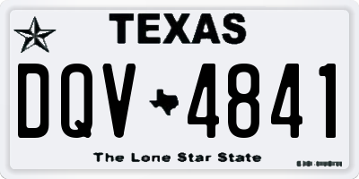 TX license plate DQV4841