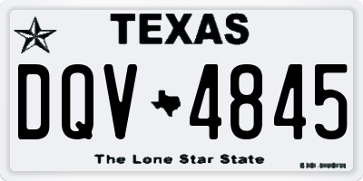 TX license plate DQV4845