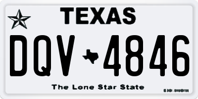 TX license plate DQV4846