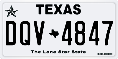 TX license plate DQV4847