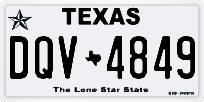 TX license plate DQV4849