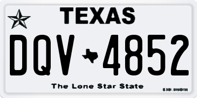 TX license plate DQV4852