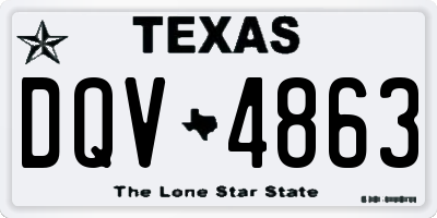 TX license plate DQV4863