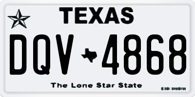 TX license plate DQV4868
