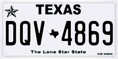 TX license plate DQV4869