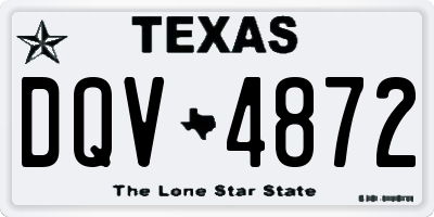 TX license plate DQV4872