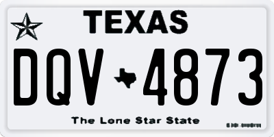 TX license plate DQV4873