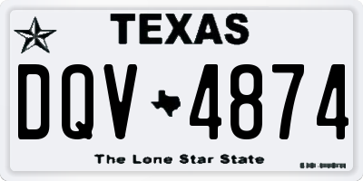 TX license plate DQV4874