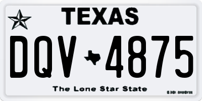 TX license plate DQV4875