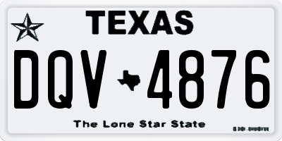 TX license plate DQV4876