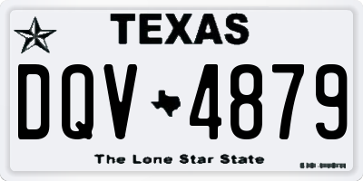 TX license plate DQV4879