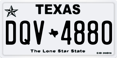 TX license plate DQV4880