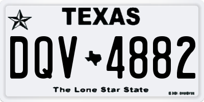 TX license plate DQV4882
