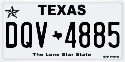TX license plate DQV4885