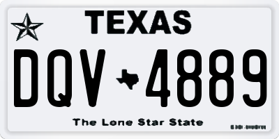 TX license plate DQV4889