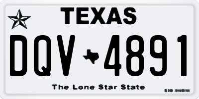 TX license plate DQV4891