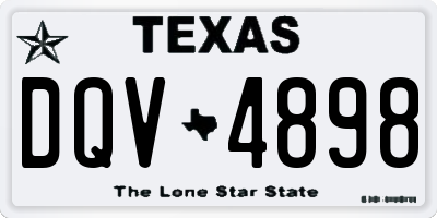 TX license plate DQV4898
