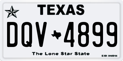 TX license plate DQV4899
