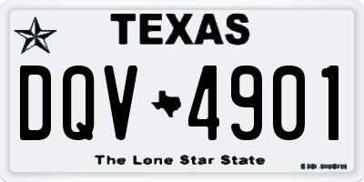 TX license plate DQV4901