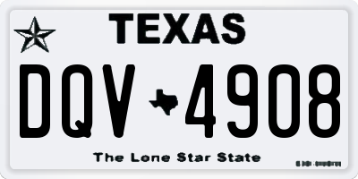 TX license plate DQV4908