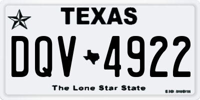 TX license plate DQV4922