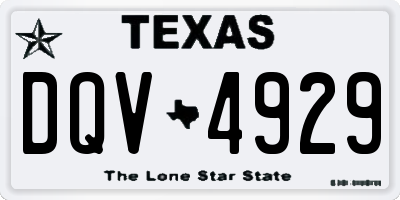 TX license plate DQV4929