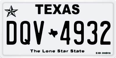 TX license plate DQV4932