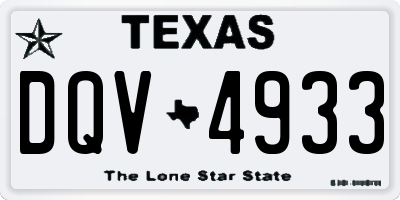 TX license plate DQV4933