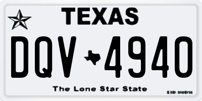 TX license plate DQV4940