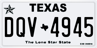 TX license plate DQV4945