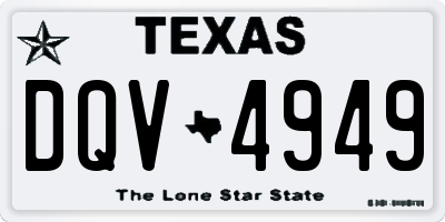 TX license plate DQV4949