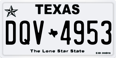 TX license plate DQV4953