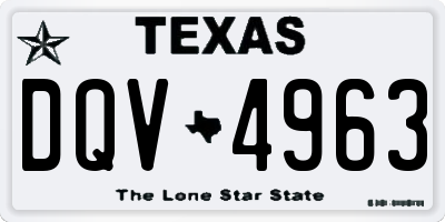 TX license plate DQV4963
