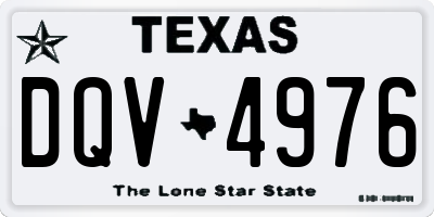 TX license plate DQV4976